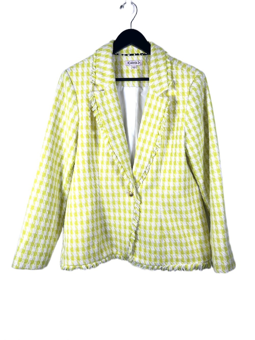 Nanette Lepore Yellow Blazer Jacket Size Large